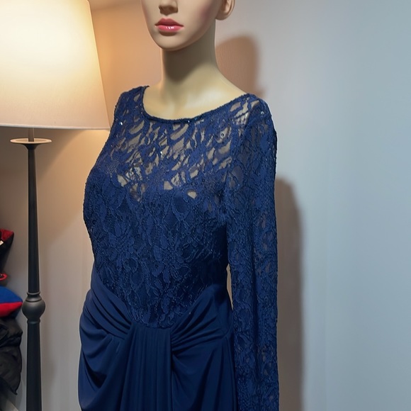 Ralph Lauren Navy Evening Dress - Picture 7 of 11